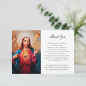 カソリックイエス悔やみや弔慰葬儀サンキューカード (スタンド正面)