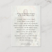 カソリックイエズスユーチャーリストエンジェルス祈りの言葉イースター 名刺 (裏面)