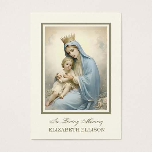 カソリックイエズス神慈悲の葬儀祈りの言葉カード (正面)