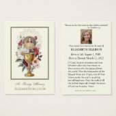 カソリックイエズス神慈悲の葬儀祈りの言葉カード (正面&裏面)