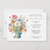 カソリックイエズス第一聖餐式フローラ招待状 招待状 (正面)