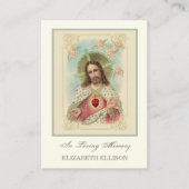 カソリックイエズス聖ハート葬儀祈りの言葉カード プレイスカード (正面)