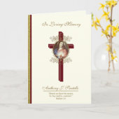 カソリックイエズス葬儀マス宗教祈りの言葉 カード (黄色い花)