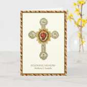 カソリックイエズス葬儀マス宗教祈りの言葉 カード (黄色い花)