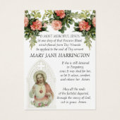 カソリックイエズス葬儀記念フローラ祈りの言葉カード (正面)