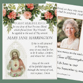 カソリックイエズス葬儀記念フローラ祈りの言葉カード