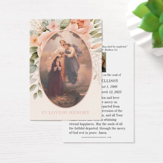 カソリックイエズス葬儀記念祈りの言葉カード (デスク)