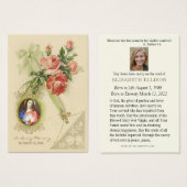 カソリックイエズス葬儀記念祈りの言葉カード (正面&裏面)