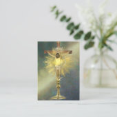 カソリックイエズス追悼式祈りの言葉カード 名刺 (スタンド正面)