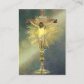 カソリックイエズス追悼式祈りの言葉カード 名刺 (正面)