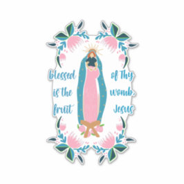 カソリックウーマンヘイルメアリー祈りの言葉 シール