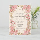 カソリックガールバプテスマ《キリスト教》洗礼式や命名式メアリーイエス 招待状 (スタンド正面)