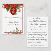 カソリッククリスマスポイントセッティア結婚式の引き出物 名刺 (正面/裏面)