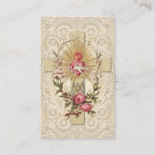 カソリッククロスバラヴァージンメアリーレース 名刺 (正面)