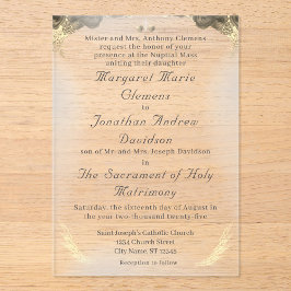 カソリックグレースアクリル結婚式招待状 アクリル招待状