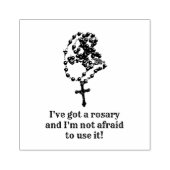 カソリックサンロザリオ宗教ヴァージンメアリー引用文R ラバースタンプ (インプリント)