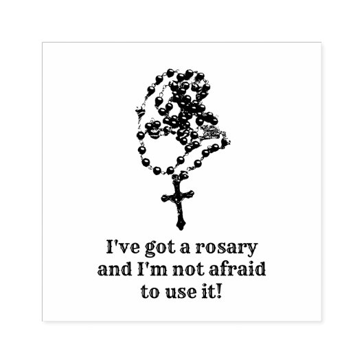 カソリックサンロザリオ宗教ヴァージンメアリー引用文R ラバースタンプ (インプリント)