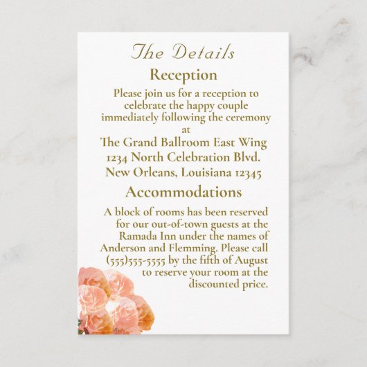 カソリックテラコッタ結婚バラ エンクロージャーカード (正面)