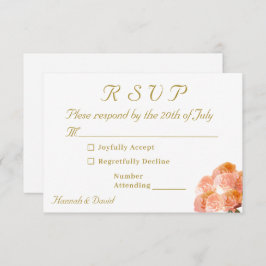 カソリックテラコッタ結婚バラ 出欠カード