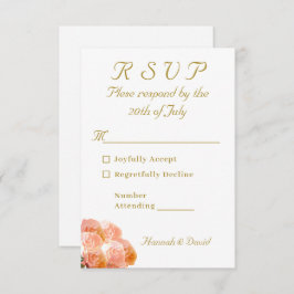 カソリックテラコッタ結婚バラ 出欠カード