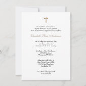 カソリックバプテスマベビー写真聖なる書物、 経典クロス 招待状 (裏面)