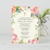 カソリックバプテスマ《キリスト教》洗礼式や命名式チャイルドイエスフローラ 招待状 (スタンド正面)