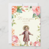 カソリックバプテスマ《キリスト教》洗礼式や命名式チャイルドイエスフローラ 招待状 (裏面)