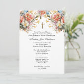 カソリックバプテスマ《キリスト教》洗礼式や命名式メアリーイエスフローラ 招待状 (スタンド正面)