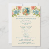 カソリックバプテスマ《キリスト教》洗礼式や命名式メアリーイエス 招待状 (正面)