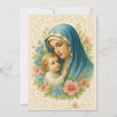 カソリックバプテスマ《キリスト教》洗礼式や命名式メアリーイエス 招待状 (裏面)