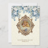 カソリックバプテスマ《キリスト教》洗礼式や命名式天使フローラ 招待状 (裏面)