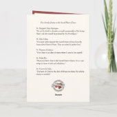 カソリックバラ聖なるハートのイエス カード (裏面)