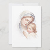 カソリックピンクバプテスマ《キリスト教》洗礼式や命名式メアリーイエス 招待状 (裏面)