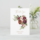 カソリックフローラ金ゴールド結婚十字架 サンキューカード (スタンド正面)