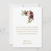 カソリックフローラ金ゴールド結婚十字架 サンキューカード (裏面)