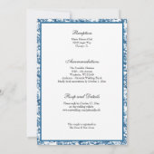 カソリックブルーフローラヴァージンメアリ結婚ーズ 招待状 (裏面)