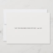 カソリックベビーガールバプテスマ招待状 招待状 (裏面)