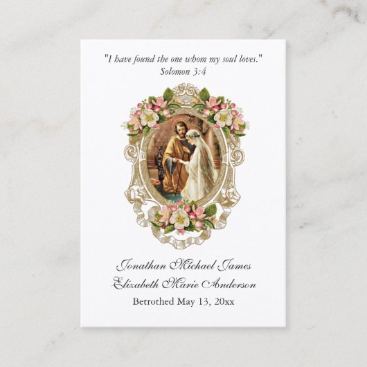 カソリックベロタール祈りの言葉ホーリーカード 名刺 (正面)