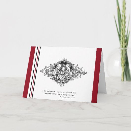 カソリックホーリーファミリーイエスメリージョセフ聖なる書物、 経典 カード (正面)