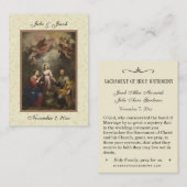 カソリックホーリーファミリー結婚式の引き出物ホーリーカード 名刺 (正面/裏面)