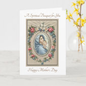 カソリックマザーズ日スピリチュアルブーケ祈りの言葉 カード (黄色い花)