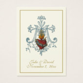 カソリックマリアンクロス結婚式の引き出物カード (正面)