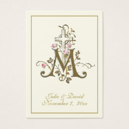 カソリックマリアンクロス結婚式の引き出物カード