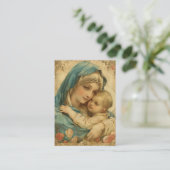 カソリックメリーイエズス葬儀記念祈りの言葉カード エンクロージャーカード (スタンド正面)