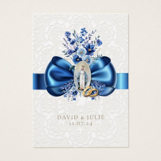 カソリックメリーブルー結婚フローラレース (正面)