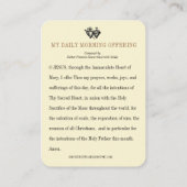 カソリックモーニングオファリングヴァージンメアリー祈りの言葉 プレイスカード (裏面)