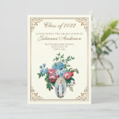 カソリックラシッククのエレガント宗教卒業 招待状 (スタンド正面)