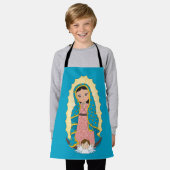 カソリック我々のグアダルーペの女性ヴァージンメアリーエンジェル エプロン (着用した状態)
