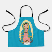 カソリック我々のグアダルーペの女性ヴァージンメアリーエンジェル エプロン (正面)