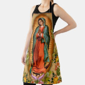 カソリック我々のグアダルーペの女性ヴァージンメアリーフローラ エプロン (インサイチュ)